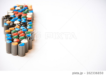 Buttons potentiometers for volume and frequencies of the mixer, amplifier  102336850