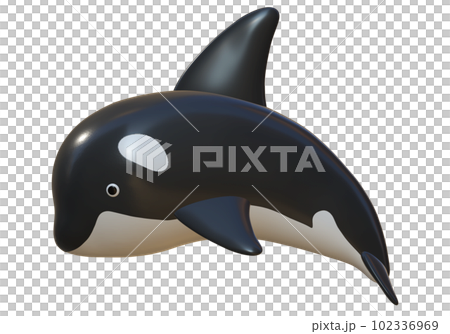 3D立体シャチキャラクター 102336969