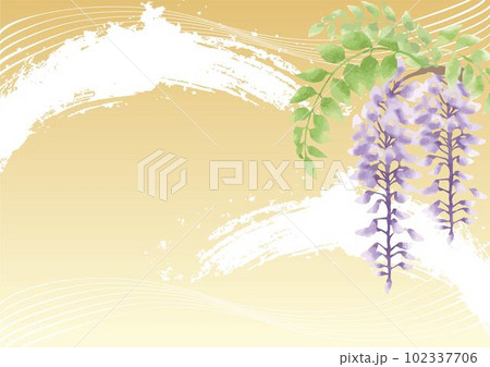 藤の花 和風 和柄 フレーム 背景 イラスト素材 藤の花 和風 和柄 フレーム 背景 イラスト素材 102337706