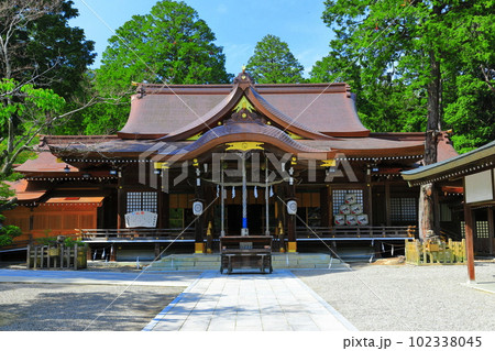 【徳島県】晴天の大麻比古神社　外拝殿 102338045