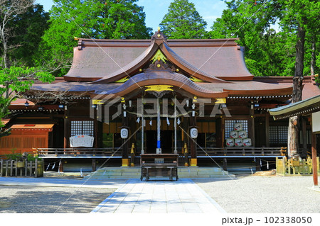 【徳島県】晴天の大麻比古神社　外拝殿 102338050