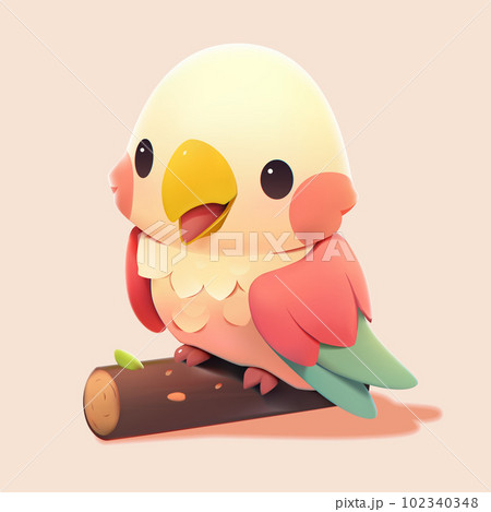 Cute little parrotwith a kind smiling face and big eyes. Cute little parrotwith a kind smiling face and big eyes. 102340348
