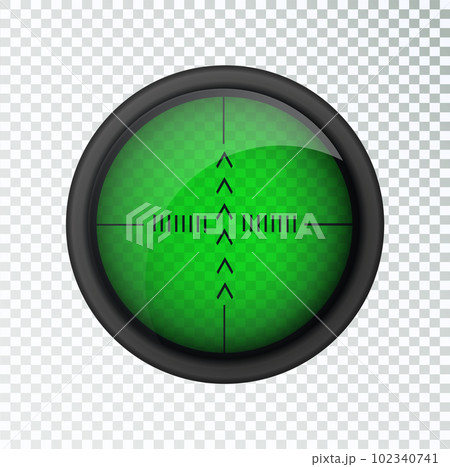 Realistic sniper sight thermal imager. Sniper scope with measurement thermal imager marks template. Sniper scope crosshairs view. Realistic vector optical sight. Realistic sniper sight thermal imager. Sniper scope with measurement thermal imager marks template. Sniper scope crosshairs view. Realistic vector optical sight. 102340741