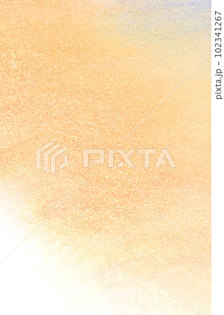 キラキラテクスチャの水彩画背景　背景　黄色系で粒子状の抽象背景　 102341267