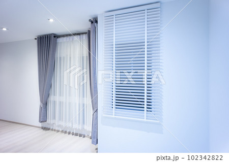 Interior design in bedroom at night. Interior design in bedroom at night. 102342822