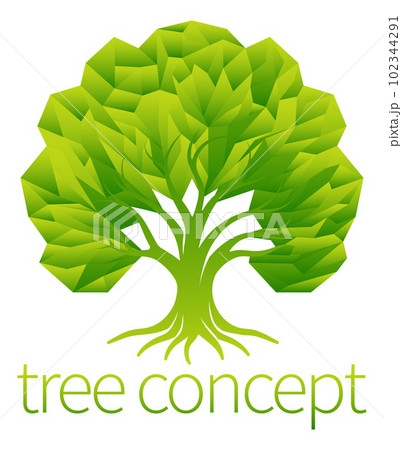 Tree Abstract Stylised Concept Design Icon 102344291