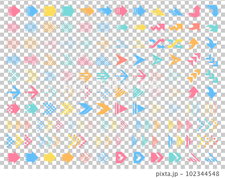 Set of colorful arrow icons 102344548