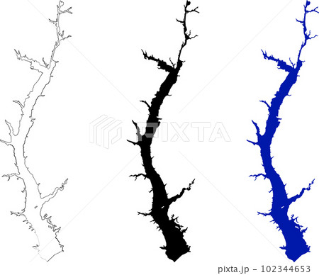 Lake Eufaula icon on white background. Eufaula Alabama Map sign. Lake Eufaula Outline symbol. flat style. Lake Eufaula icon on white background. Eufaula Alabama Map sign. Lake Eufaula Outline symbol. flat style. 102344653