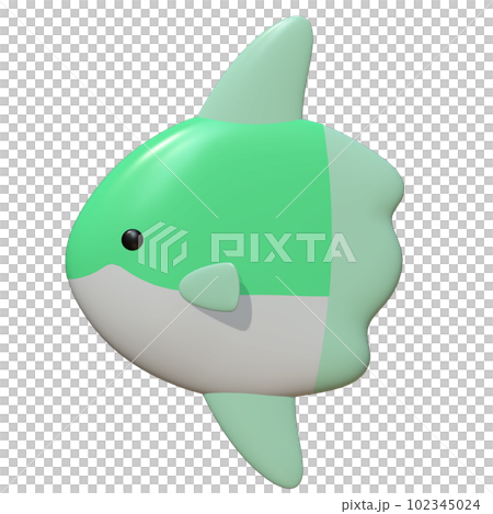 3D立体マンボウキャラクター 102345024