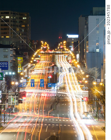 神奈川横浜_トトロの夜景が見れる桜山歩道橋からの風景 102345788