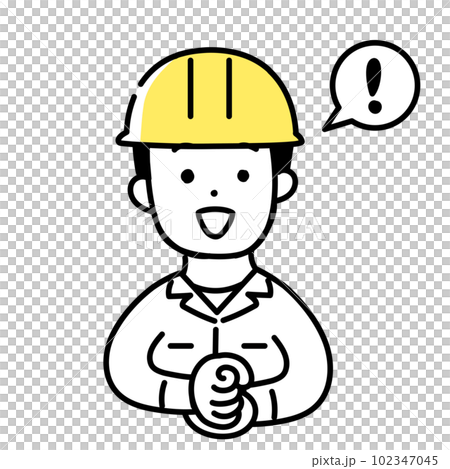 Illustration series of cute people _ male worker _ flashes 102347045