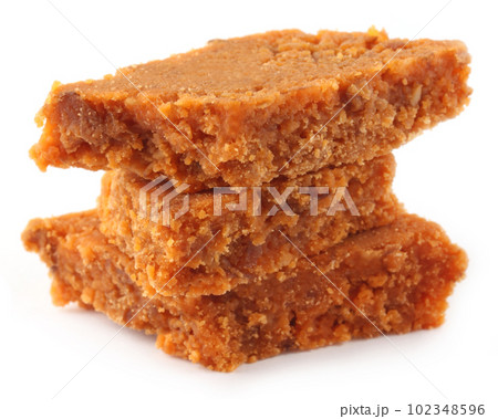 Barfi made from peanut and coconut Barfi made from peanut and coconut 102348596