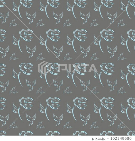 Openwork seamless pattern with abstract flowers. Openwork seamless pattern with abstract flowers. 102349680