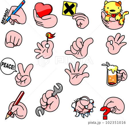 手と指のサイン03 手と指のサイン03 102351016