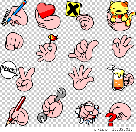 手と指のサイン03 手と指のサイン03 102351016