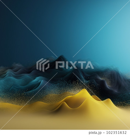 Network technology background futuristic tech blue and yellow wave background. Low poly 3d wire made with generative AI Scy fi space illustration Network technology background futuristic tech blue and yellow wave background. Low poly 3d wire made with generative AI Scy fi space illustration 102351632