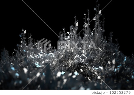 Network technology background tech abstract silver figures background. Low poly 3d wire made with generative AI 102352279