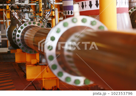 pipelines on oil and gas platform for production, Oil and gas process and control by automation system, Operator control product in oil and gas industry. pipelines on oil and gas platform for production, Oil and gas process and control by automation system, Operator control product in oil and gas industry. 102353796