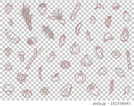 野菜の壁紙カラーイラストカラーシャドウ 赤 野菜の壁紙カラーイラストカラーシャドウ 赤 102356645