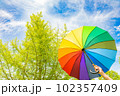 青空とレインボーの傘 102357409