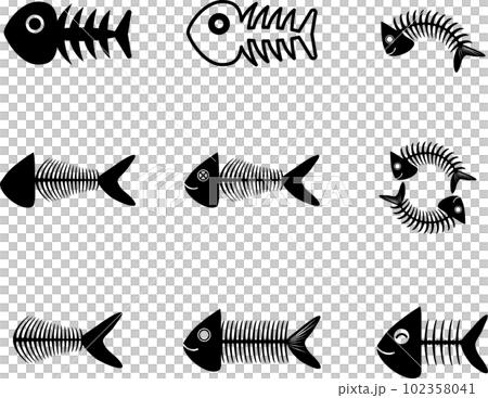 插圖集的各種魚骨 插圖集的各種魚骨 102358041