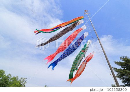 青空に泳ぐ鯉のぼり 端午の節句 青空に泳ぐ鯉のぼり 端午の節句 102358200