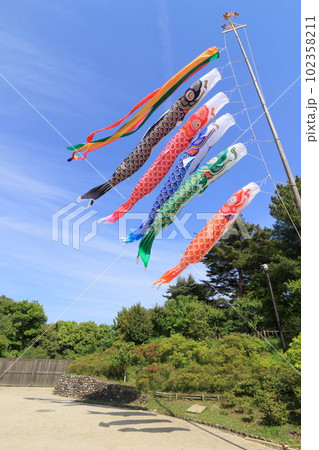 青空に泳ぐ鯉のぼり 端午の節句 青空に泳ぐ鯉のぼり 端午の節句 102358211