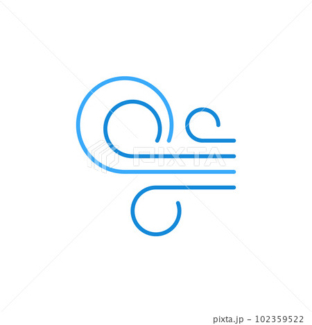 Wind Flows vector concept blue modern outline iconのイラスト素材 [102359522 ...