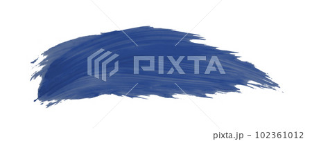 Blue brush isolated on white background. Watercolor 102361012