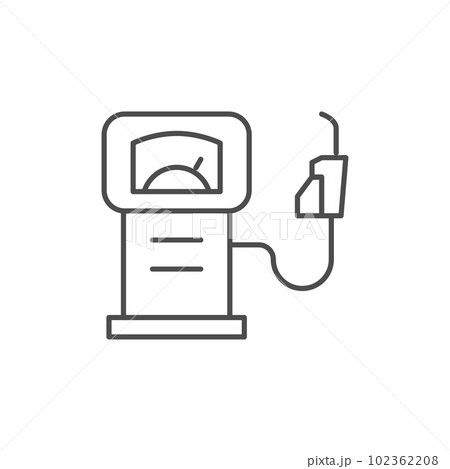 Gasoline station related vector linear icon 102362208