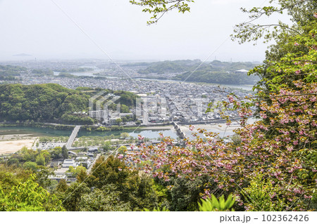 岩国城ロープウエー山頂駅広場からの眺望 岩国城ロープウエー山頂駅広場からの眺望 102362426