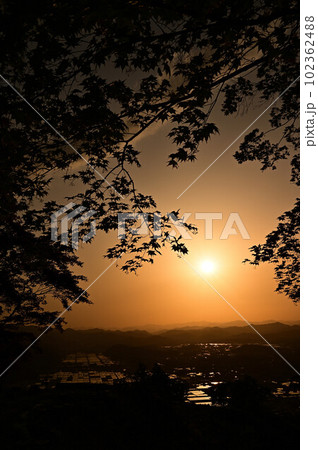 八上城からの夕焼け 八上城からの夕焼け 102362488