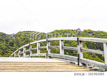 錦帯橋から望む岩国城 102362885