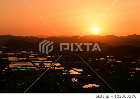 八上城からの夕焼け 八上城からの夕焼け 102363376