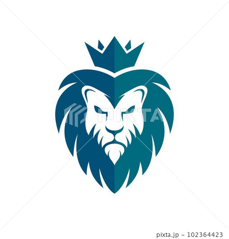 Lion head logo images illustration 102364423