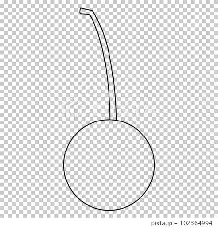 櫻桃的黑白插圖素材 102364994