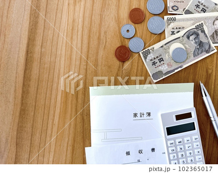家計簿 ライフプラン 収入と支出 コピースペース 家計簿 ライフプラン 収入と支出 コピースペース 102365017