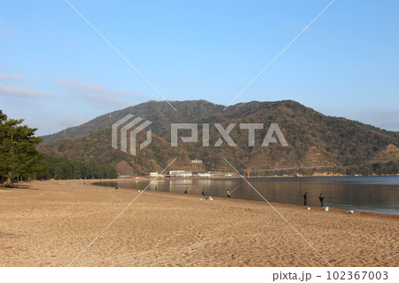 気比の松原　敦賀湾　松林　松原海水浴場　福井県　敦賀市　敦賀湾　気比の松原海水浴場　海水浴場　釣場 102367003