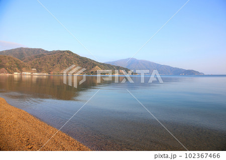 気比の松原　敦賀湾　松林　松原海水浴場　福井県　敦賀市　敦賀湾　気比の松原海水浴場　海水浴場　釣場 102367466