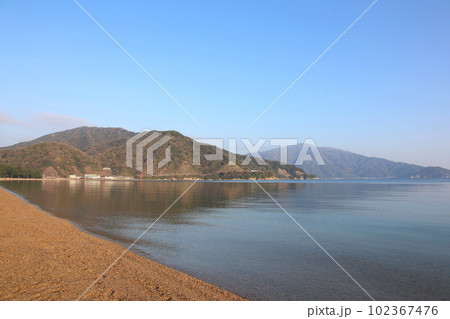 気比の松原　敦賀湾　松林　松原海水浴場　福井県　敦賀市　敦賀湾　気比の松原海水浴場　海水浴場　釣場 102367476