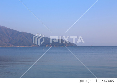 気比の松原　敦賀湾　松林　松原海水浴場　福井県　敦賀市　敦賀湾　気比の松原海水浴場　海水浴場　釣場 102367665