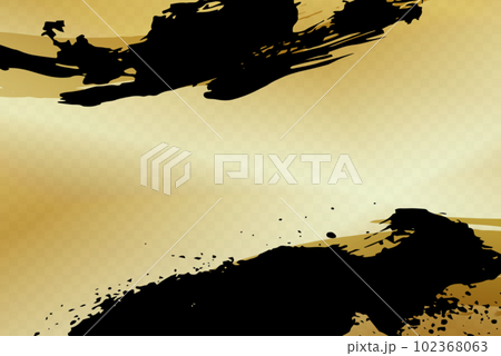 Gold-based Japanese-style gorgeous background material that expresses blurred gold brush, light and movement 102368063