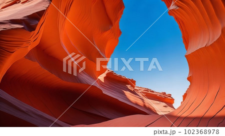 The Otherworldly Beauty of Antelope Canyon: A Journey Through Arizona's Natural Wonder. Generative AI. 102368978
