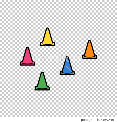 Triangular cone (various colors) 102369246