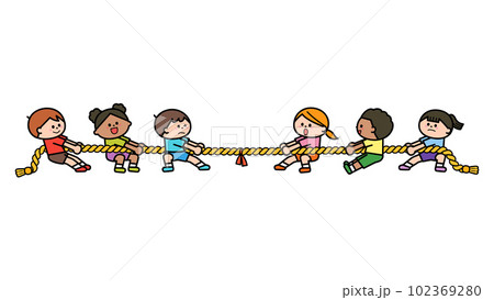 運動会競技　綱引き 102369280