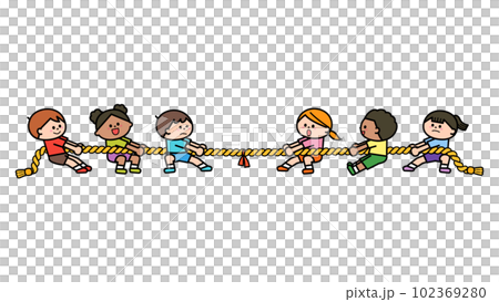 運動会競技　綱引き 102369280