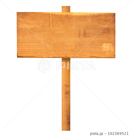Old wooden sign isolated on white background Old wooden sign isolated on white background 102369521