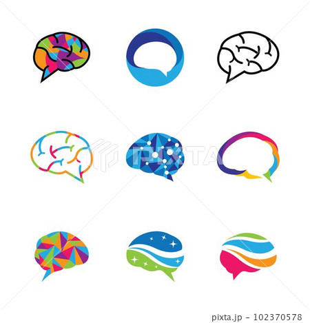 Brain symbol vector icon 102370578