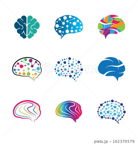 Brain symbol vector icon 102370579