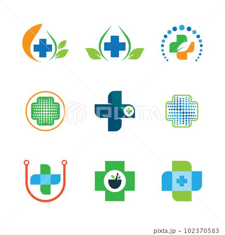 Medical cross vector icon 102370583